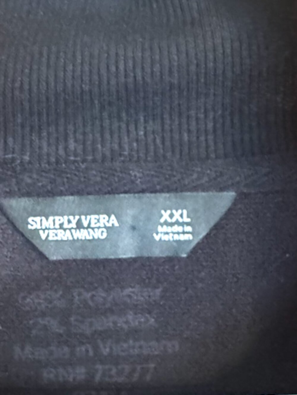 Vera Wang Pullover Black Sweatshirt, XXL (M5) - Picture 5 of 5